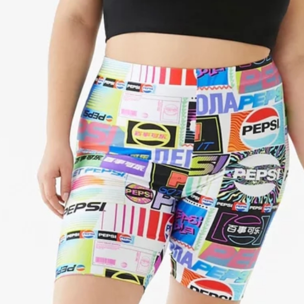NWT F21 Pepsi Bike Shorts 